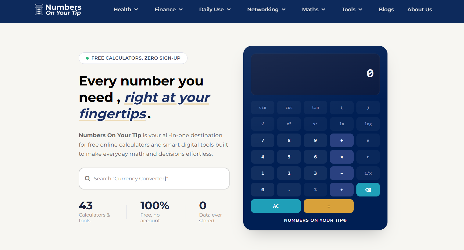 Numbers On Your Tip